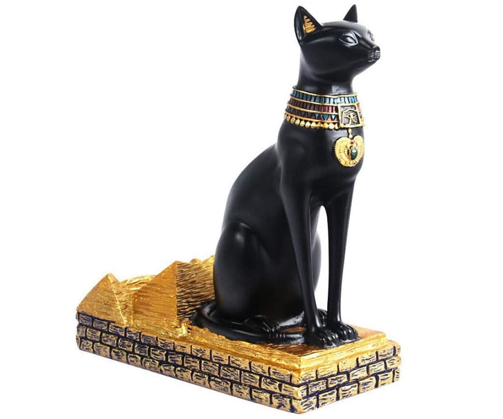 Statue de chat en résine
